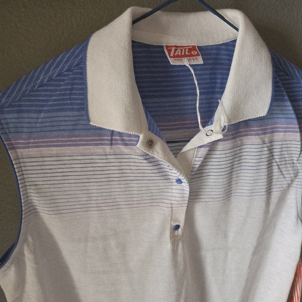 Rare Vintage TAIL SLEEVELESS COTTON KNIT TOP S Tournament Golf Tennis Pickleball